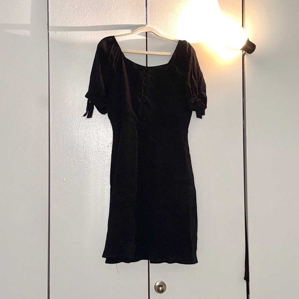 S32: Black midi dress